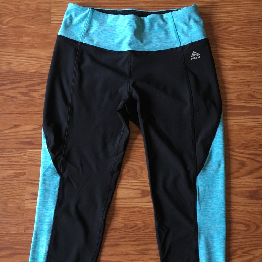 RBX Black and Blue Athletic Leggings
